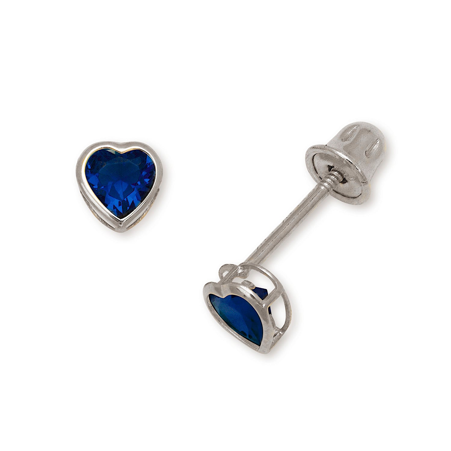 925 Sterling Silver Rhodium Plated Heart Earring - BEYOND