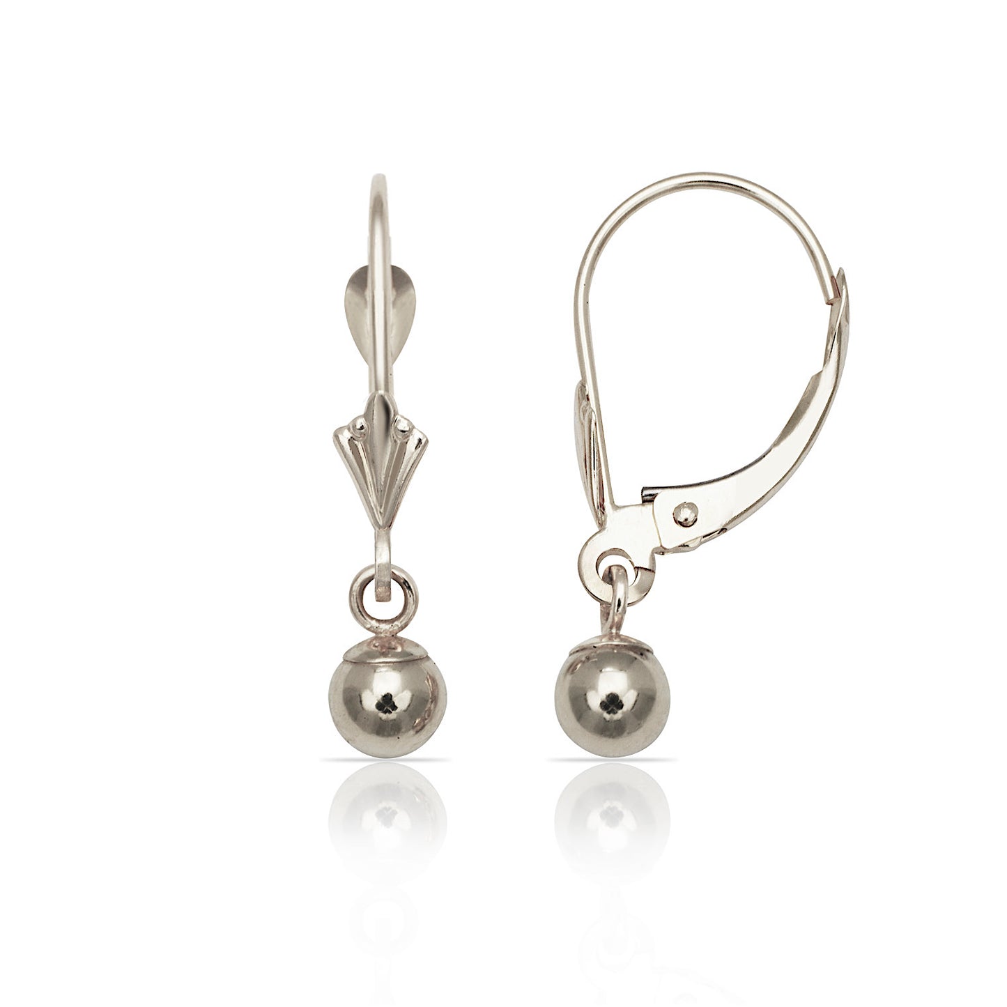 Minimalist 14K Gold Ball Leverback Earrings - out of stock