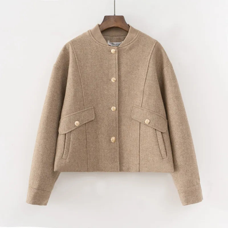 Basic Wool Cropped Jacket