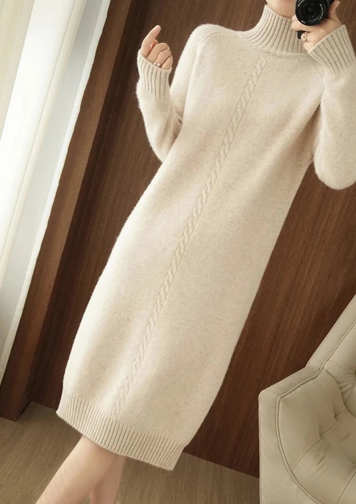 Wool Long Sweater Dress