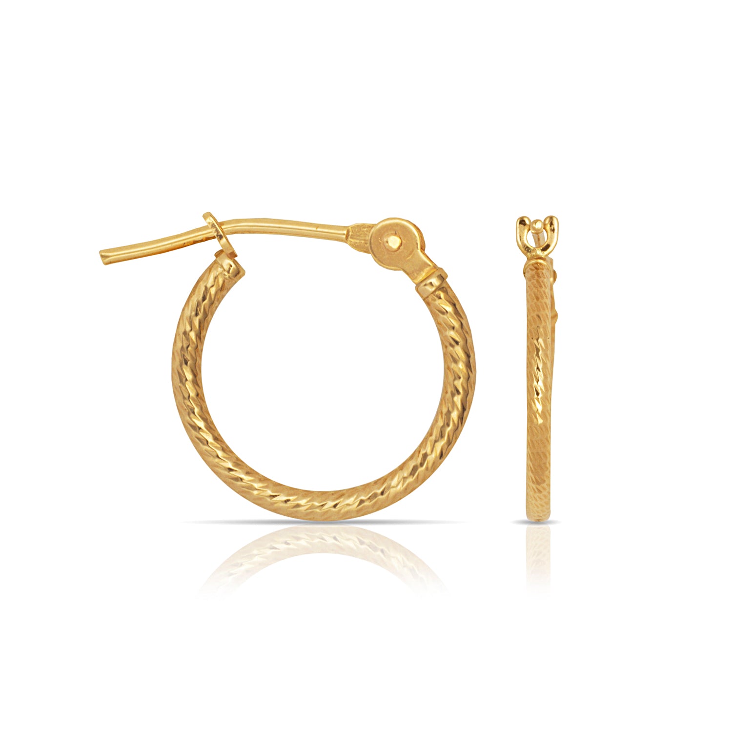 14K Solid Gold Hoop Earrings - BEYOND