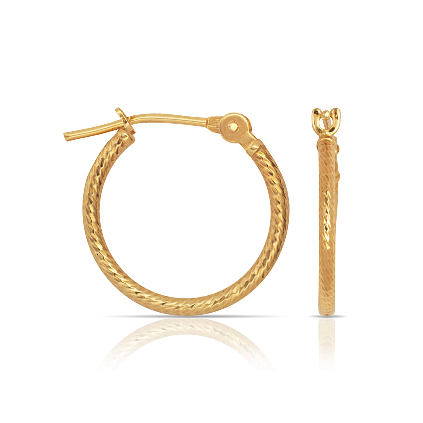 14K Solid Gold Hoop Earrings - BEYOND