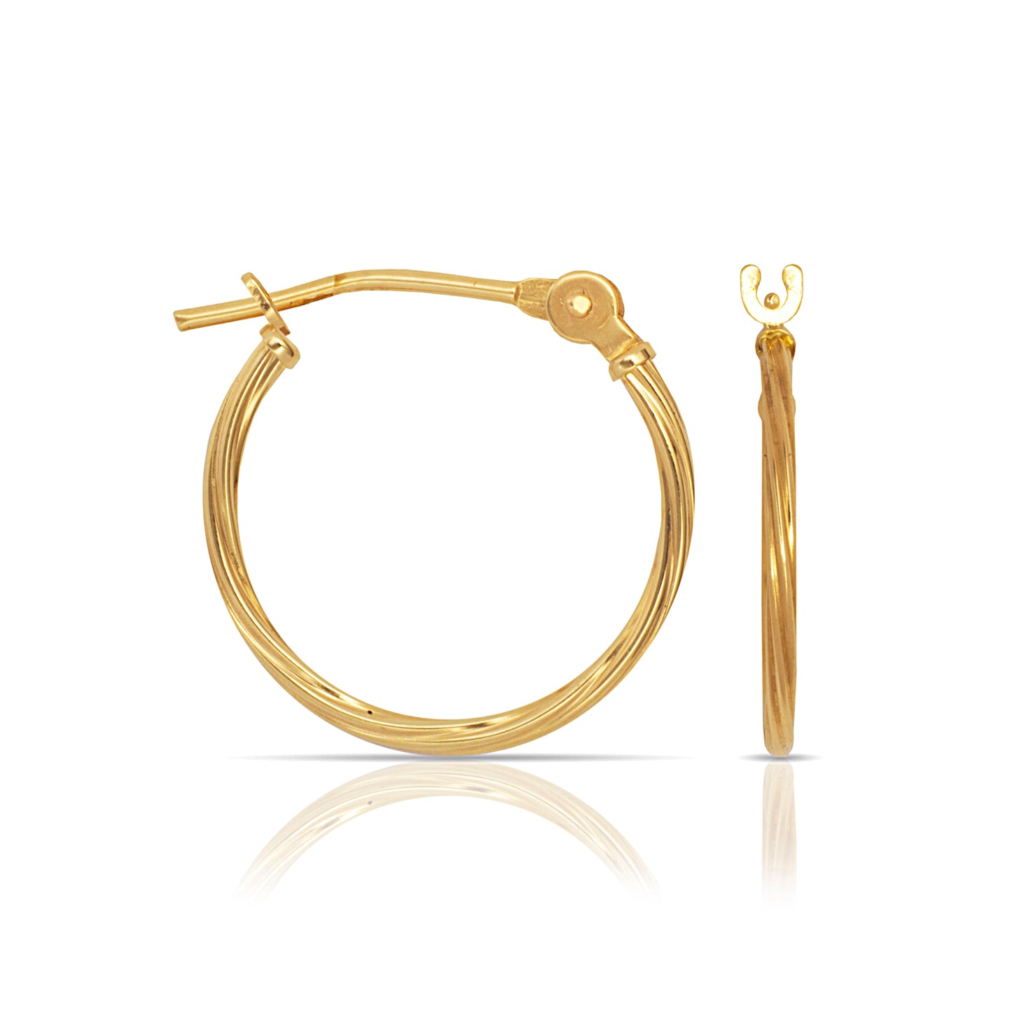 14K Solid Gold Hoop Earrings