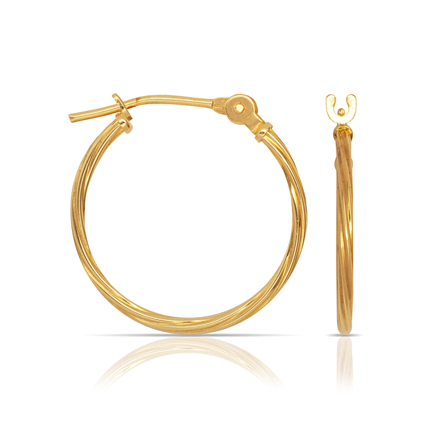 14K Solid Gold Hoop Earrings - BEYOND