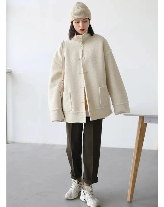 Vintage Loose Plush Jacket Coat