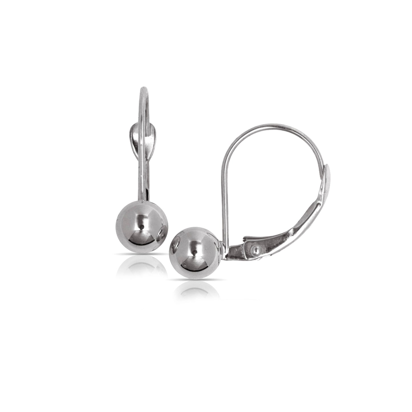 Minimalist Design 14K Gold Ball Lever-back Earrings