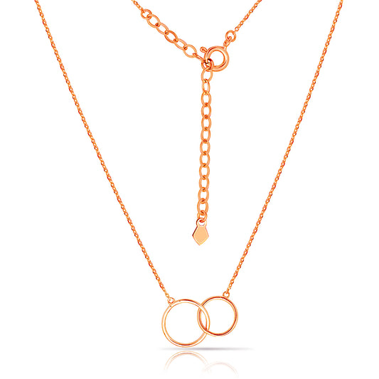 Two Circles 14K Gold Necklace