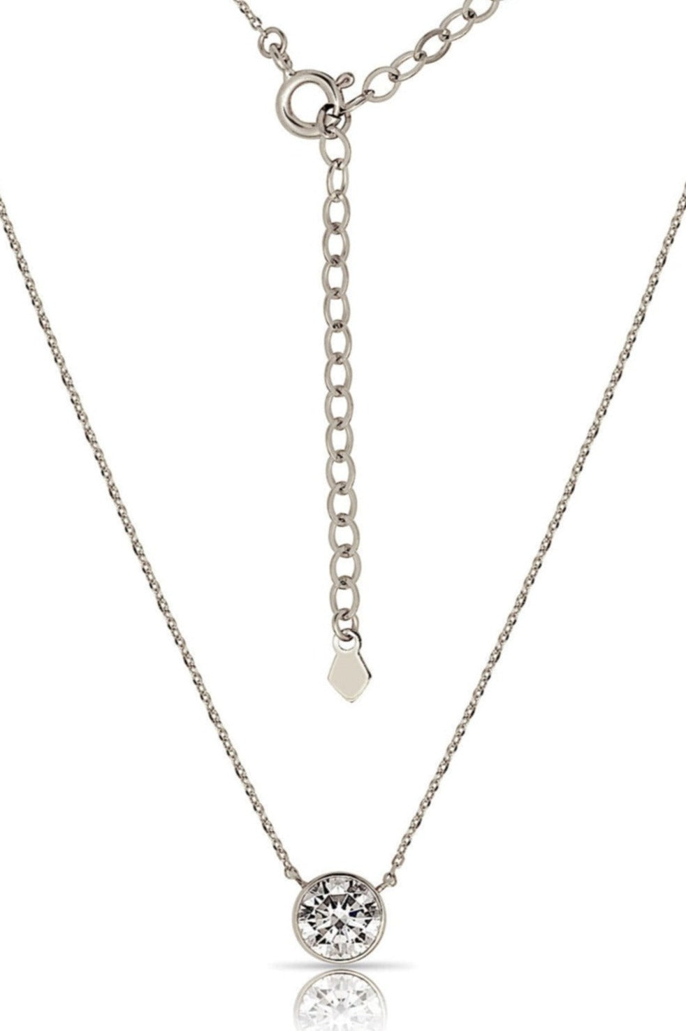 14K Solid Gold Moissanite Necklace