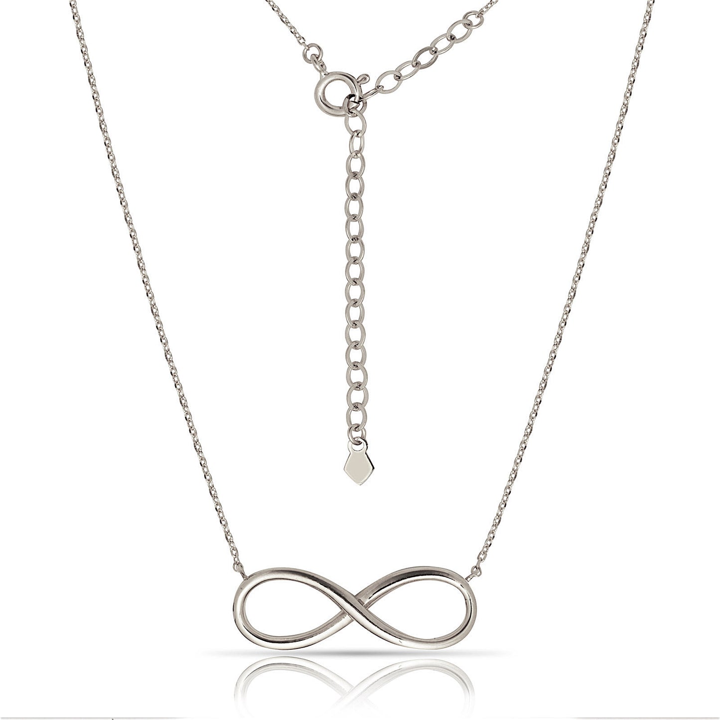 Minimalist 14K Solid Gold Infinity Necklace
