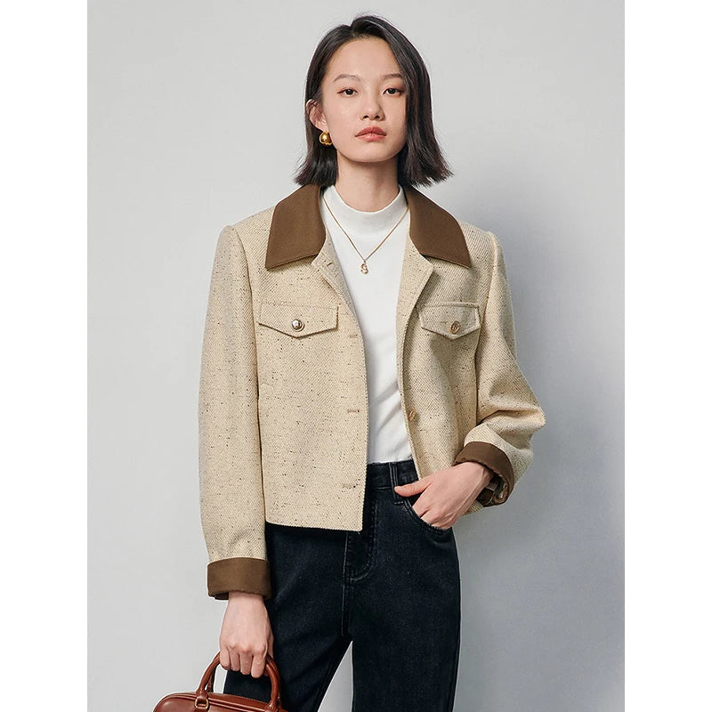 Elegant Cropped Tweed Jacket