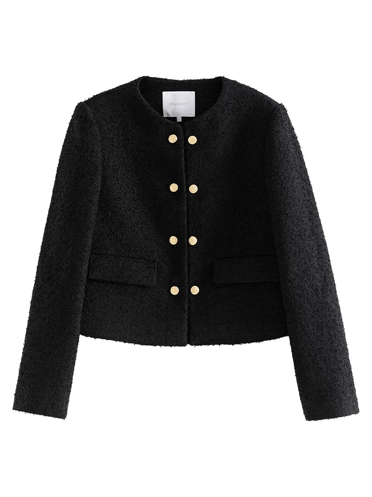 Elegant Black Short Coat