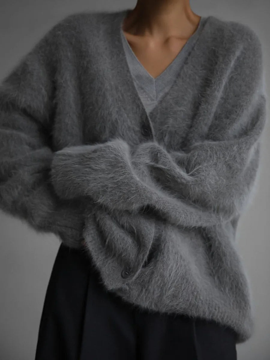 Soft V-Neck Cardigan Sweater