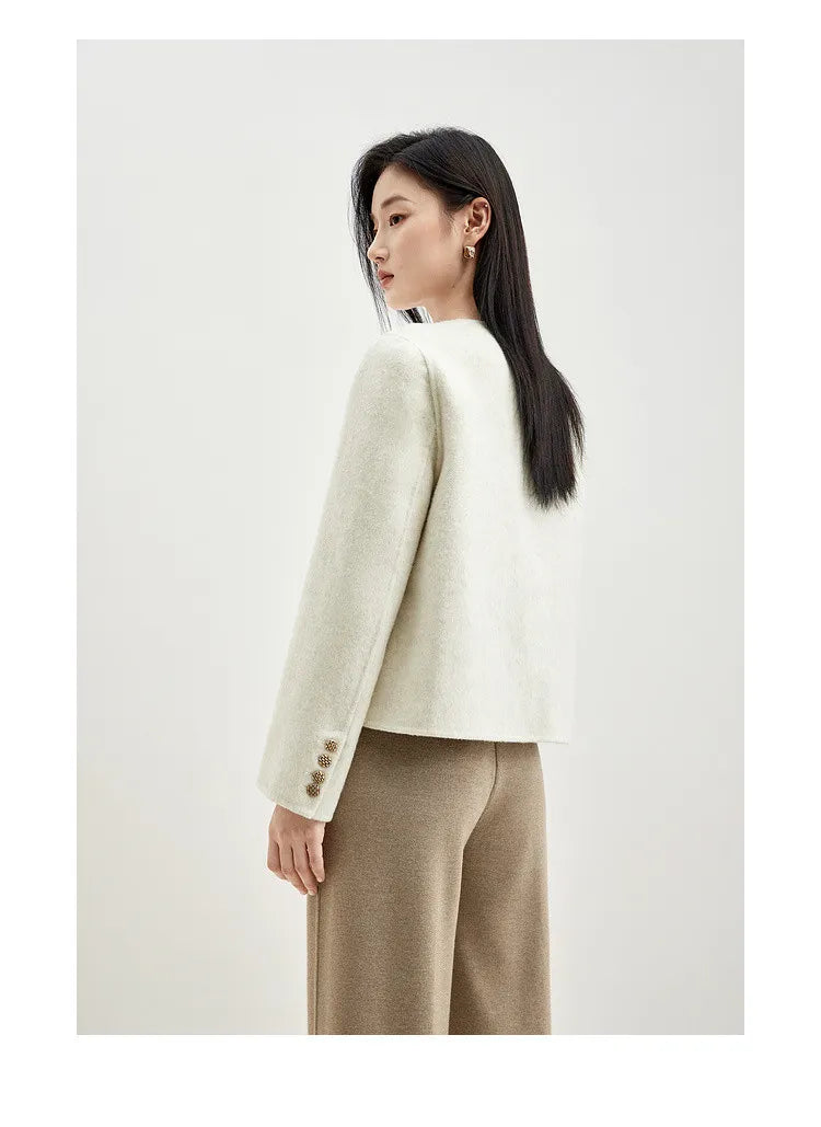 Woolen Cropped Elegant Jacket