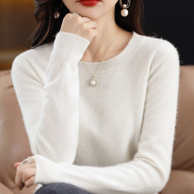 Pure Cashmere Sweater Round Neck