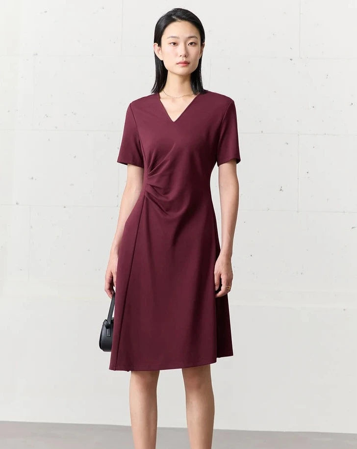 V-Neck Short Sleeve Dress