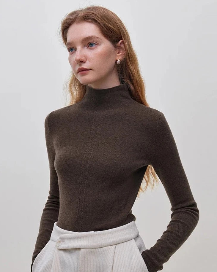 Half Turtleneck Wool Sweater