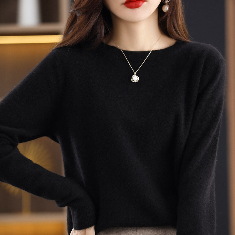 Pure Cashmere Sweater Round Neck