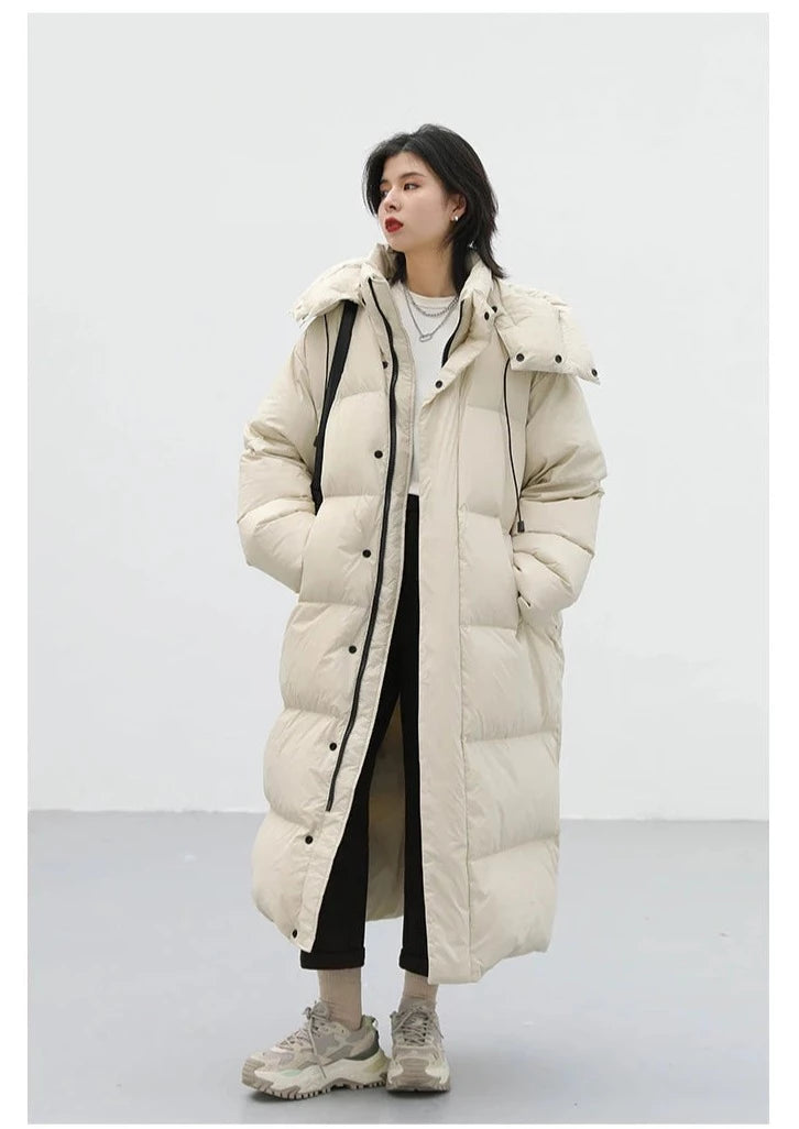 Loose Hooded Thick Warm Long Winter Jacket