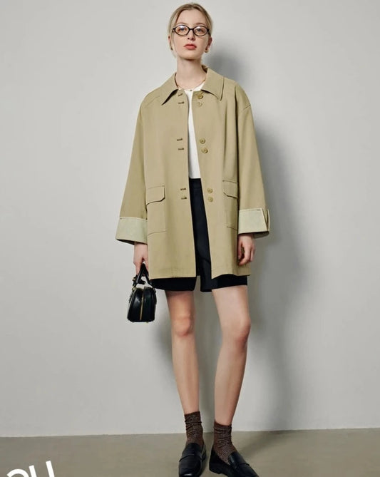 Short Casual Trench Coat
