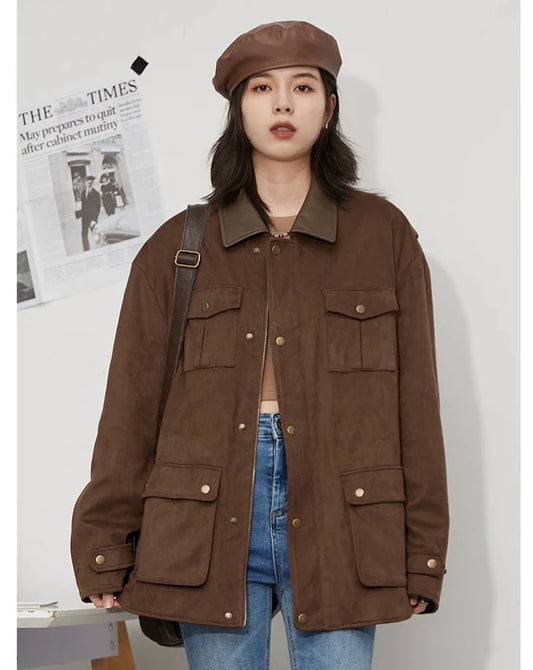 Solid Loose Long Sleeve Coat