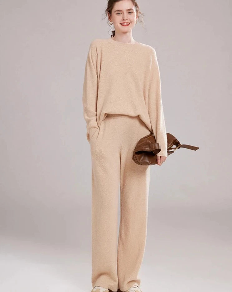 Cashmere Sweater And Pants Set
