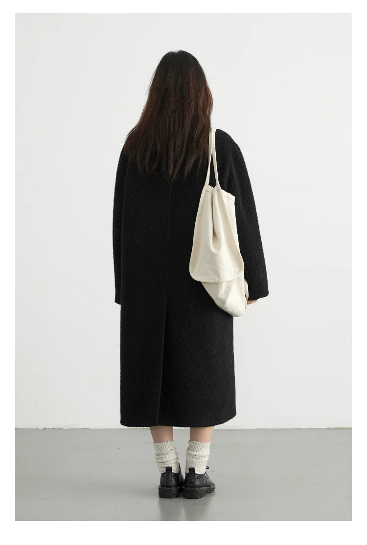 Medium-Length Woolen Coat