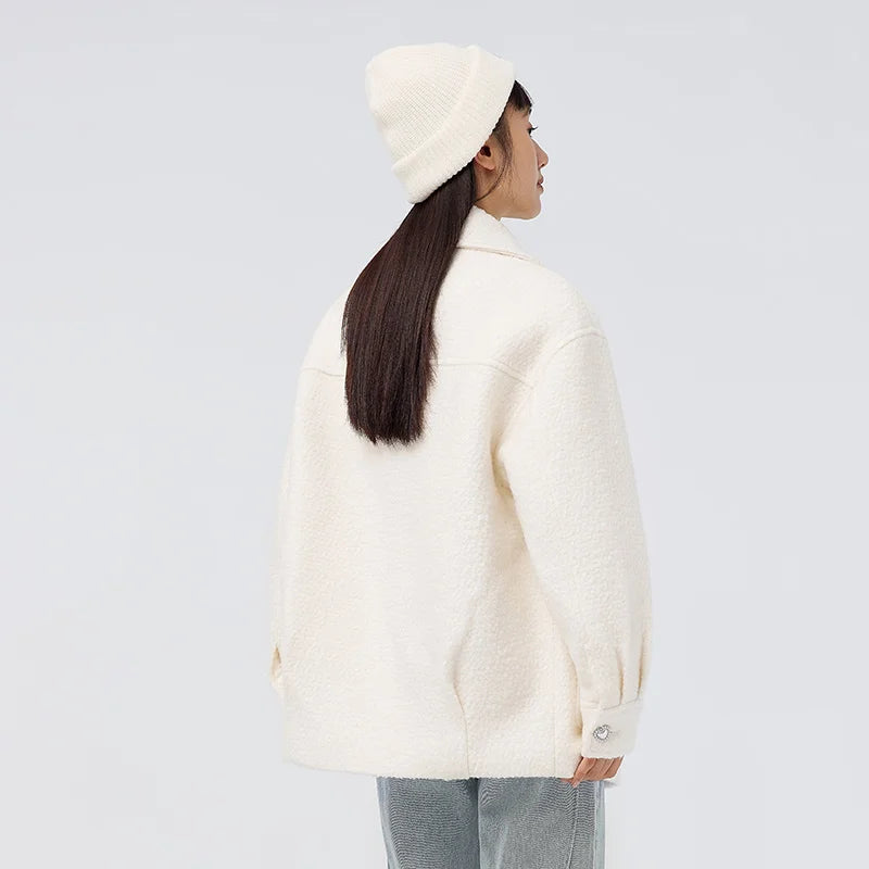 Mid-Length Woolen Loose Coat