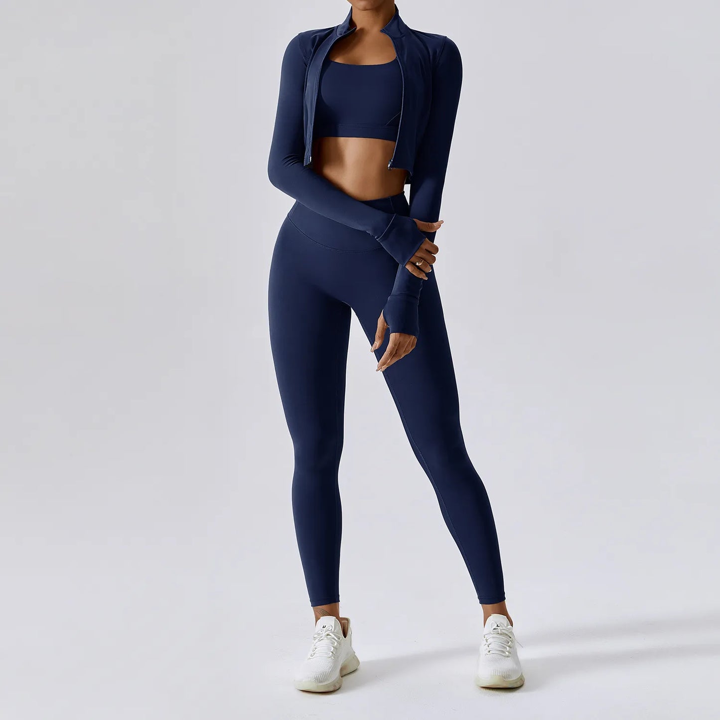 Chic Sports Top and Leggings Set - BEYOND FASHION