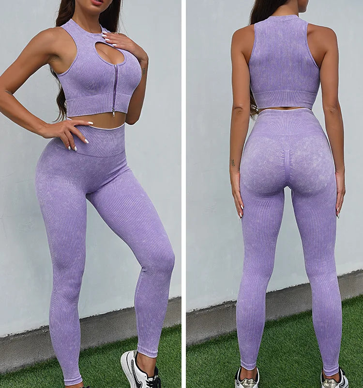 Chic Sports Top and Leggings & Short Set