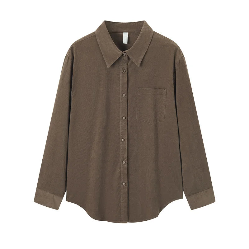 Corduroy Loose Shirt - BEYOND FASHION