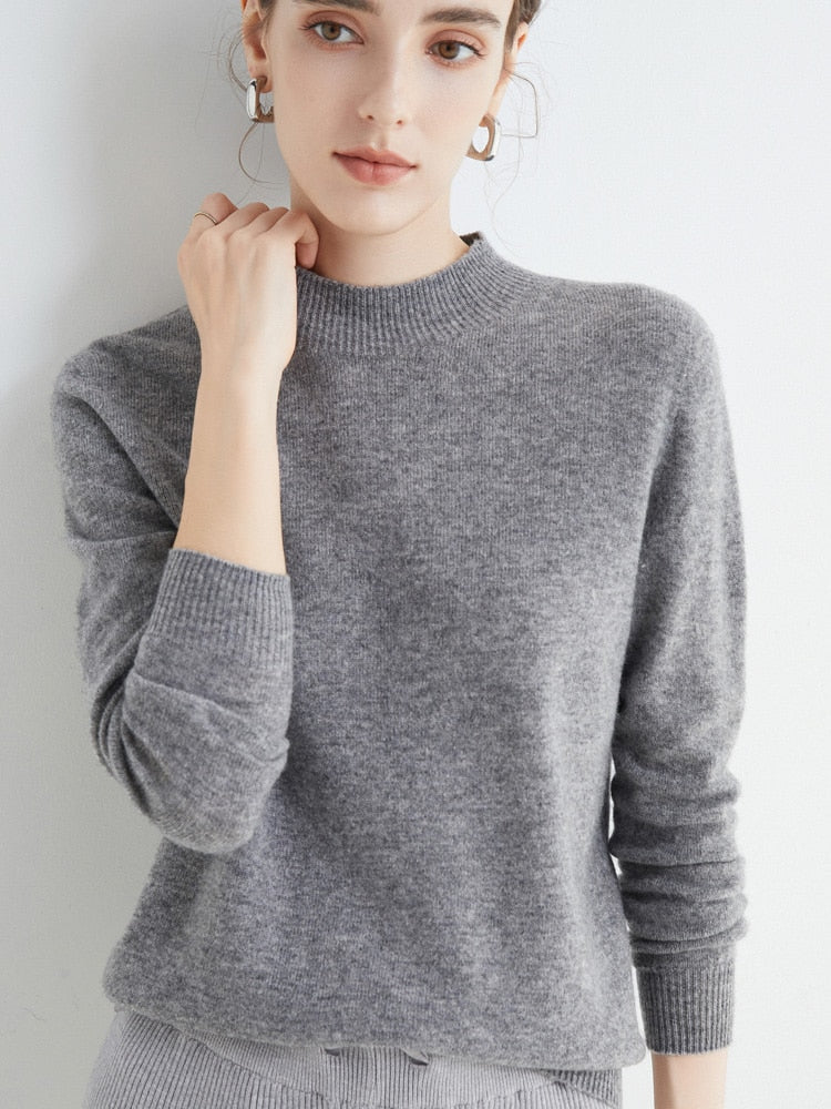 Merino Wool Cashmere Mix Sweater
