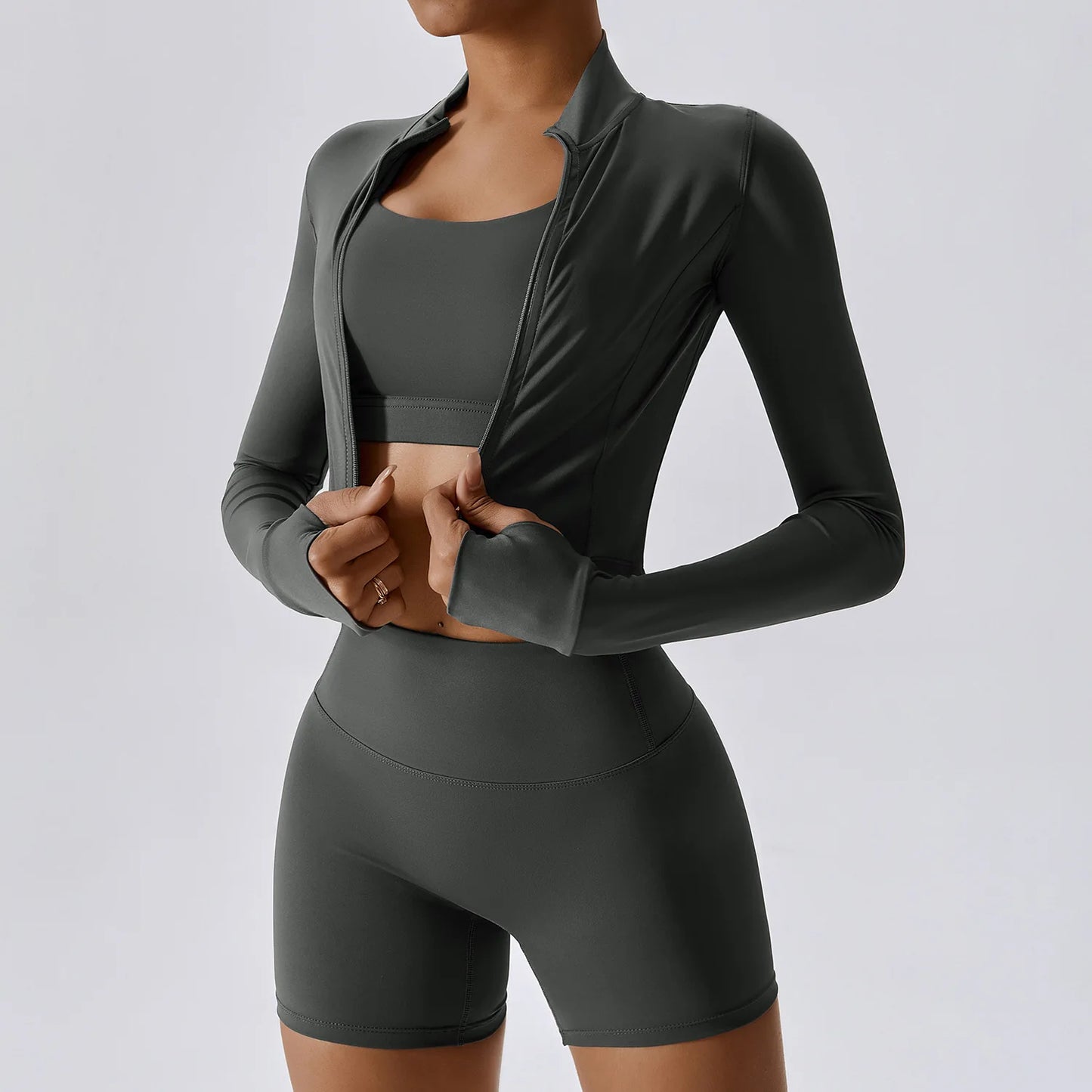 Chic Sports Top and Leggings Set - BEYOND FASHION