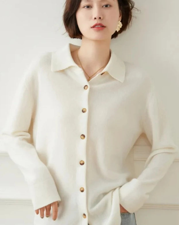 Cashmere Button Up Cardigan - BEYOND