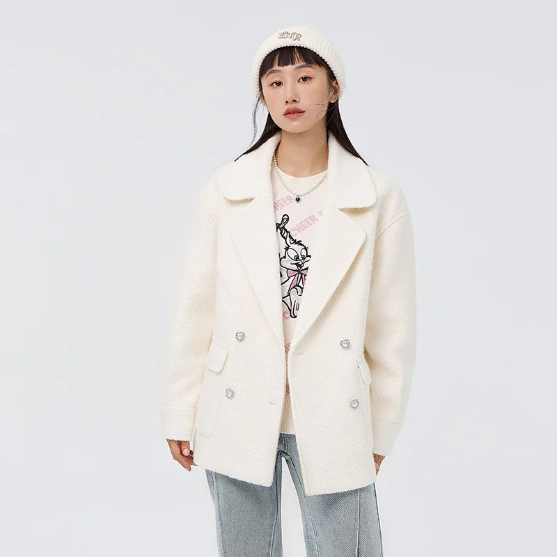 Mid-Length Woolen Loose Coat