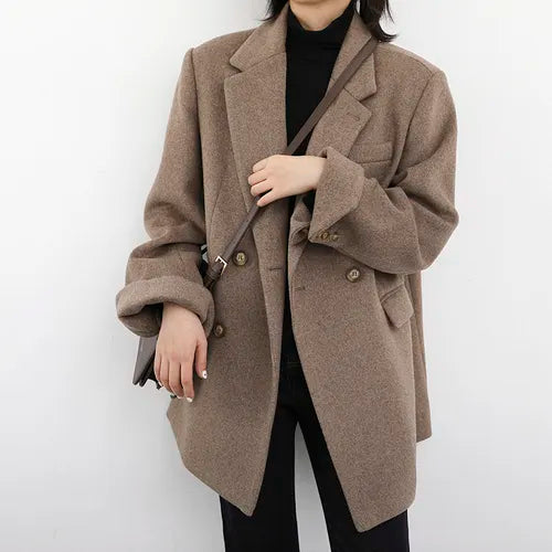 Wool Blend Coat Blazer