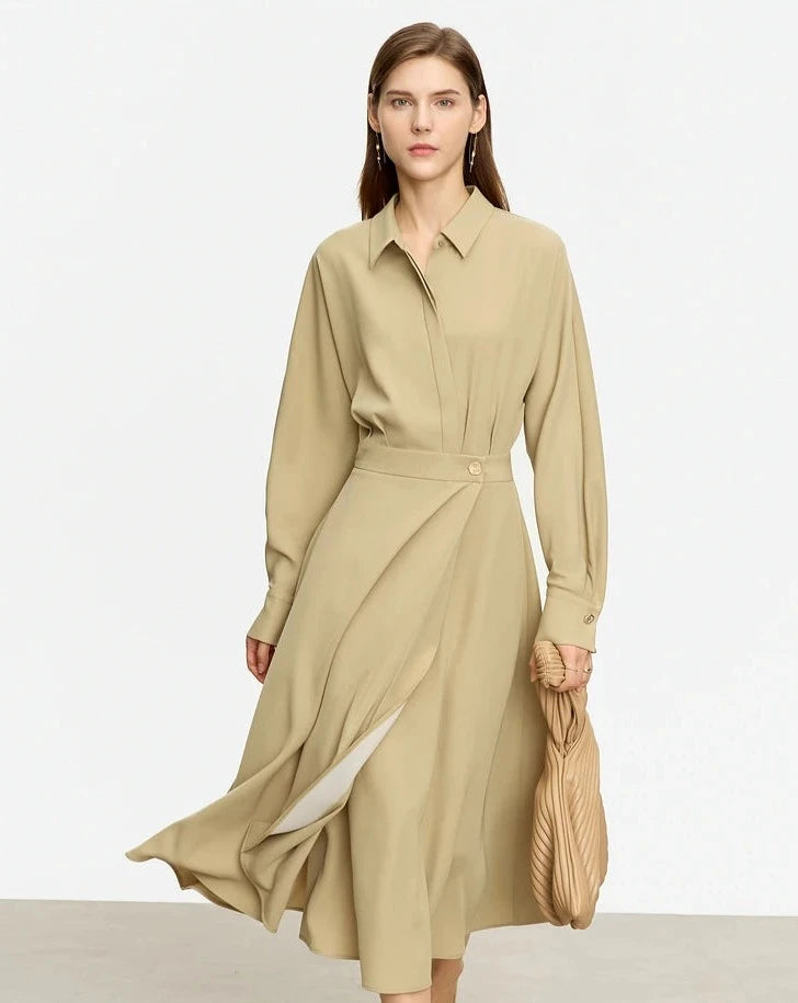 Minimalist A-Line Midi Dress