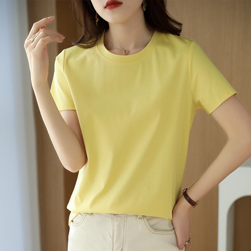 Round Neck Cotton T-shirt