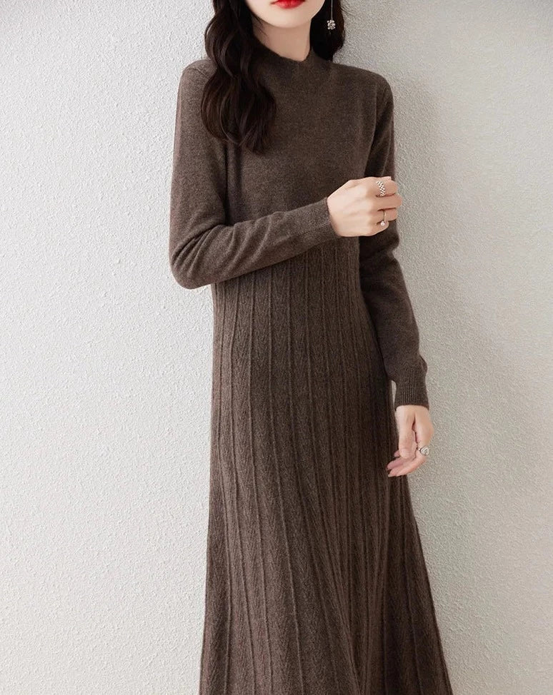 Merino Wool Midi Sweater Dress