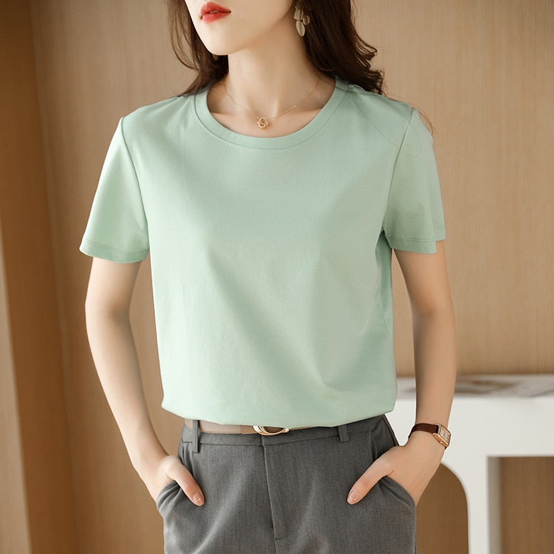 Round Neck Cotton T-shirt