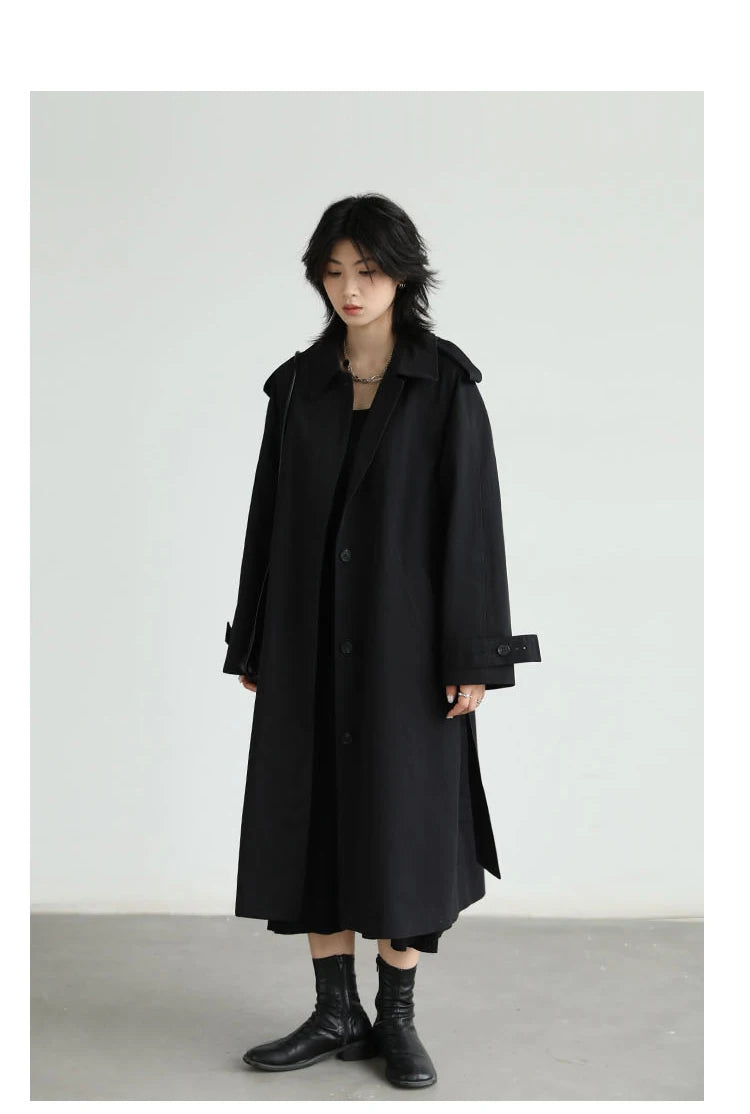 Trench Coat - Solid Loose Coat