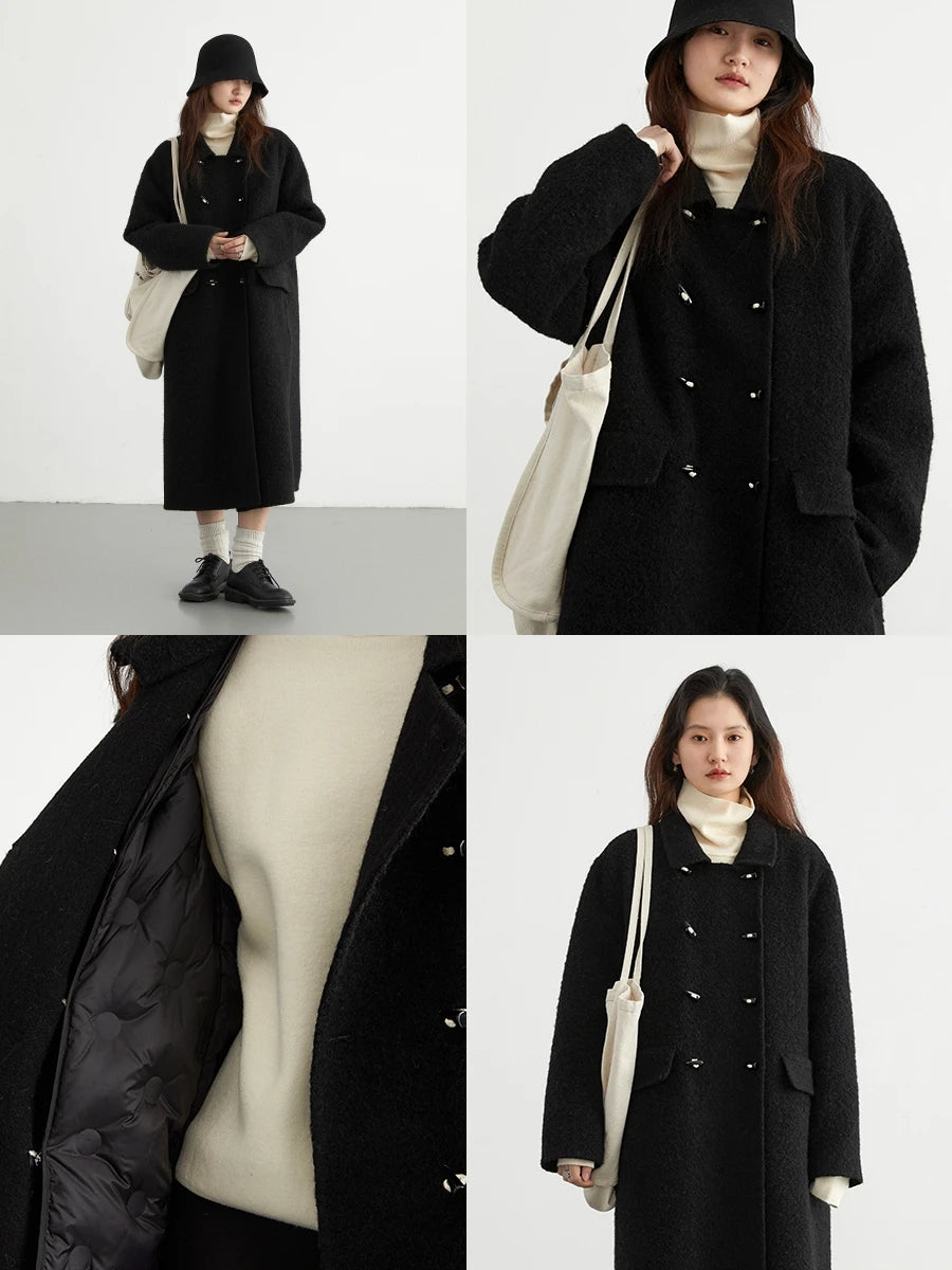 Medium-Length Woolen Coat