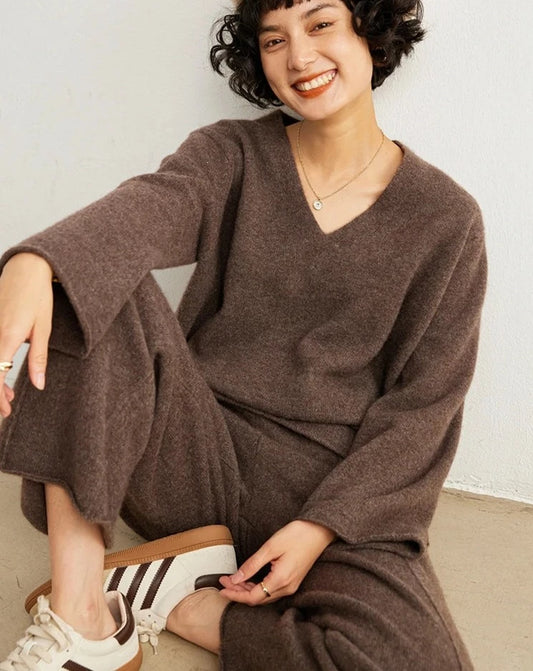 Cashmere Sweater And Pants Set