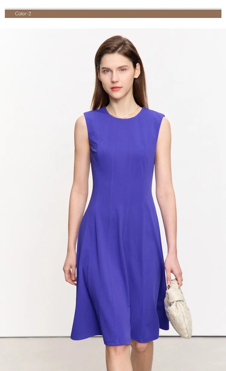 Minimalism A Line Sleeveless Tank Dress