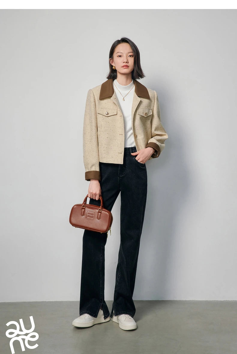 Elegant Cropped Tweed Jacket