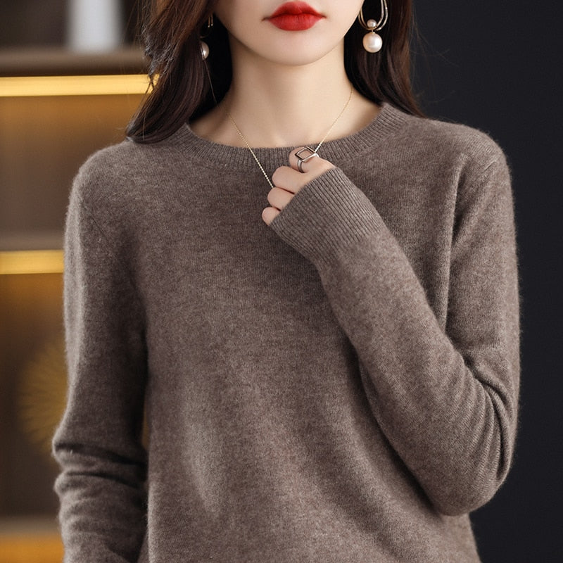 Pure Cashmere Sweater Round Neck