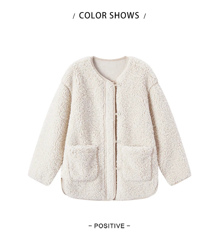 Mid-Length Loose Plush Jacket