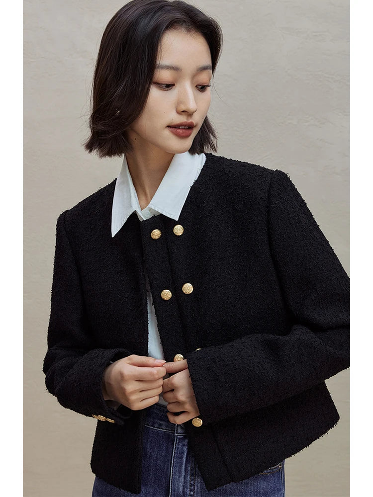 Elegant Black Short Coat