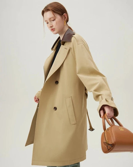 Mid-Length Loose Trench Coat