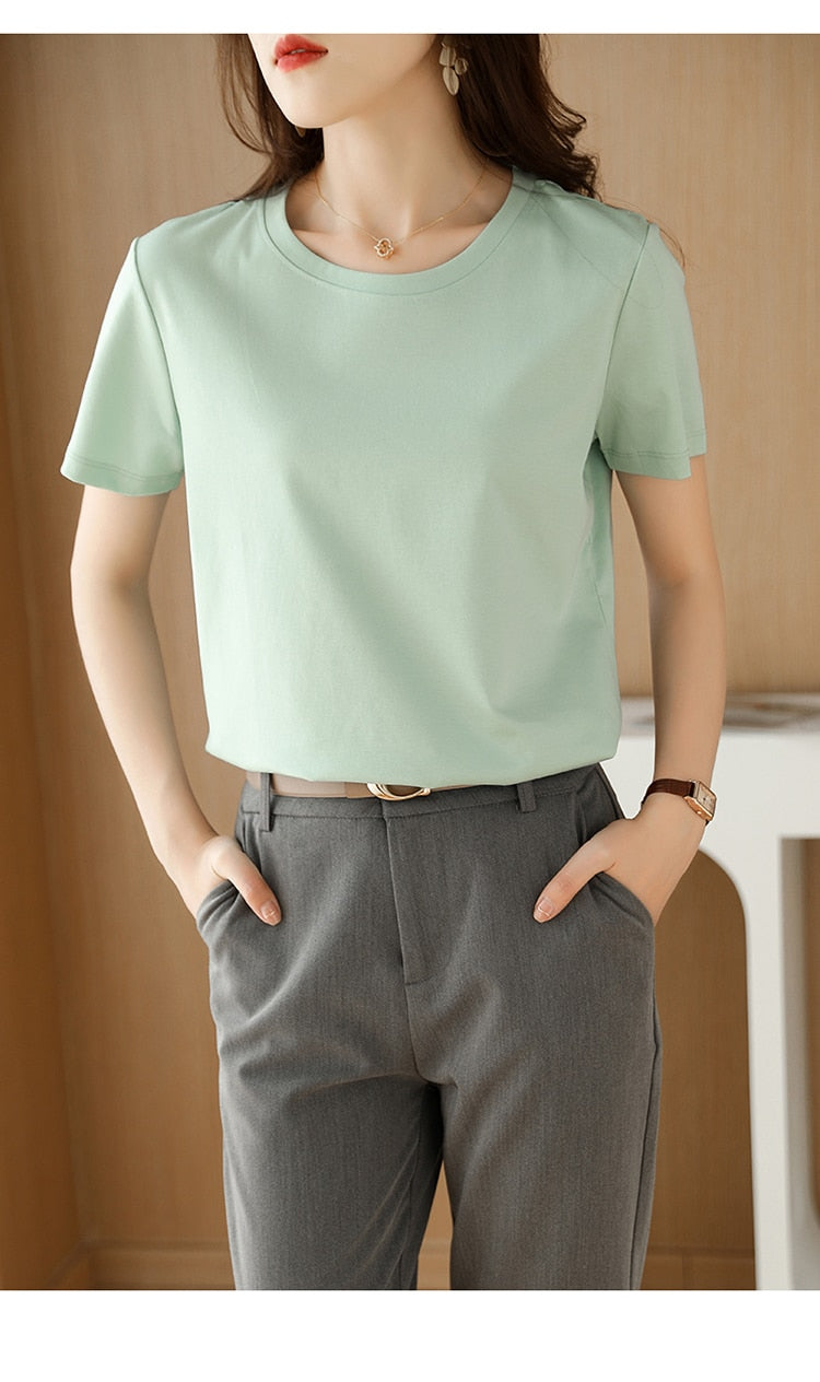 Round Neck Cotton T-shirt