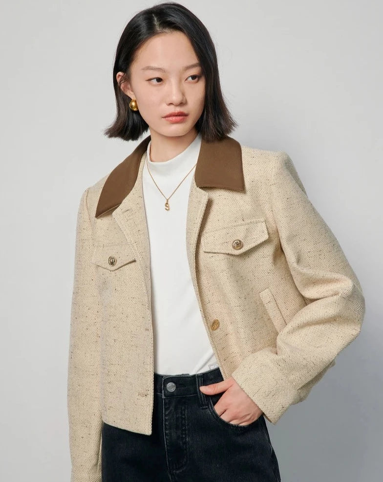 Elegant Cropped Tweed Jacket